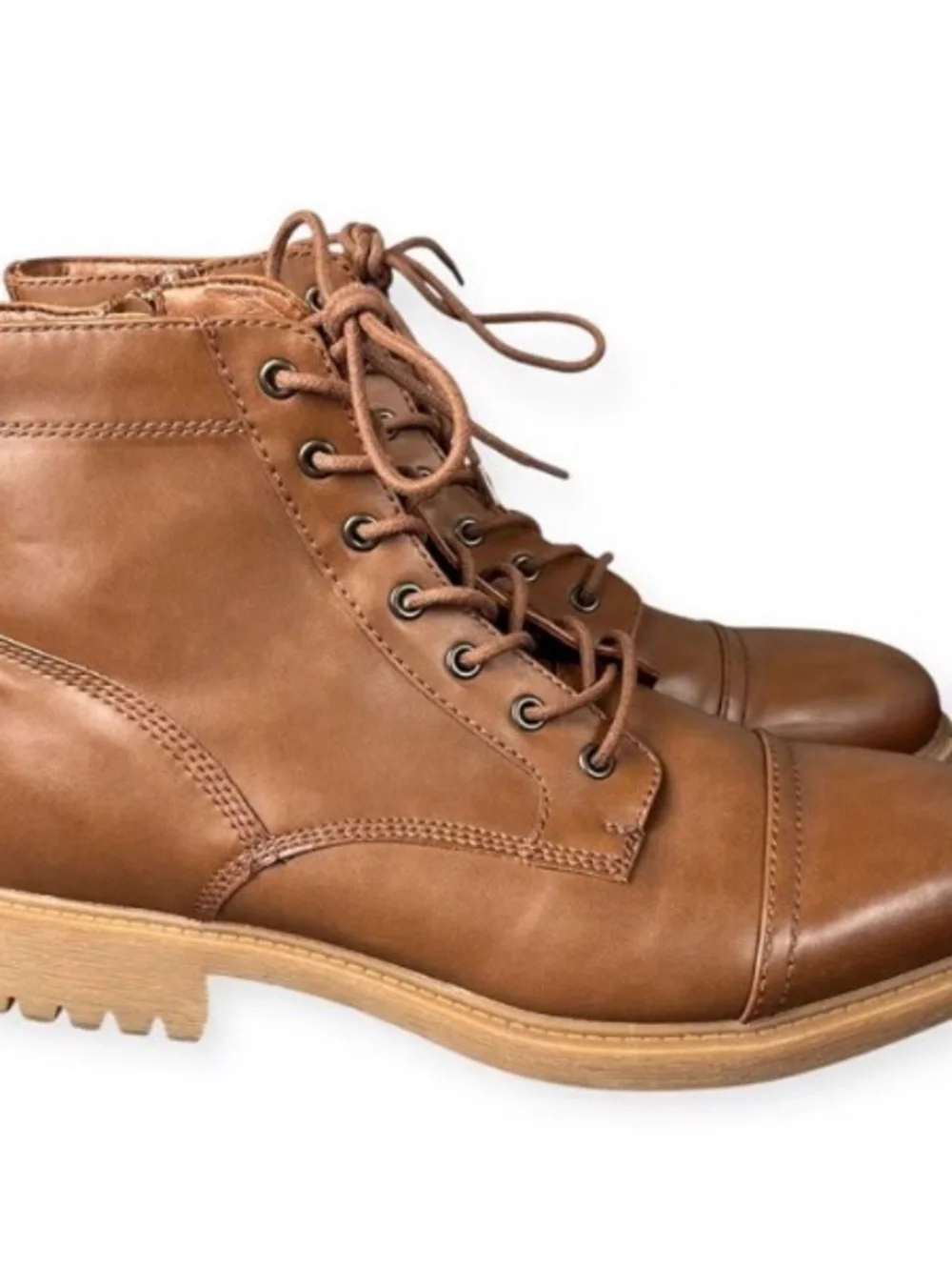 Men’s Frye and Co Shoe Boot Like New  Rubber heel/sole  Lace Up Side Zipper